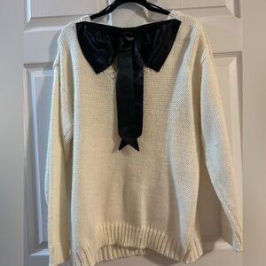 Satin Bow Sweater